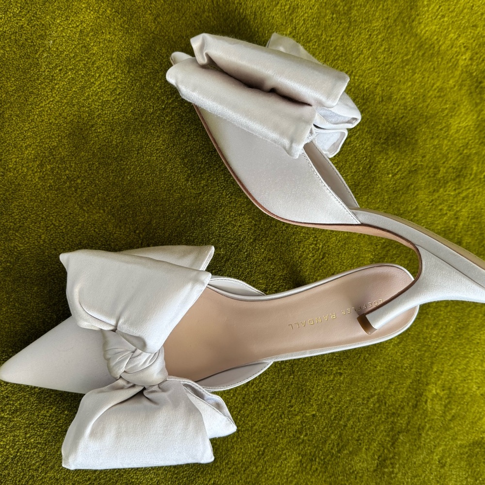 Loeffler Randall Cream Bow Heels
